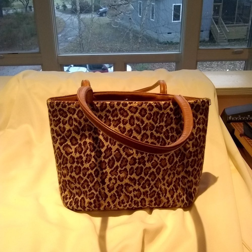 Vintage Zalo Leopard Print Bag